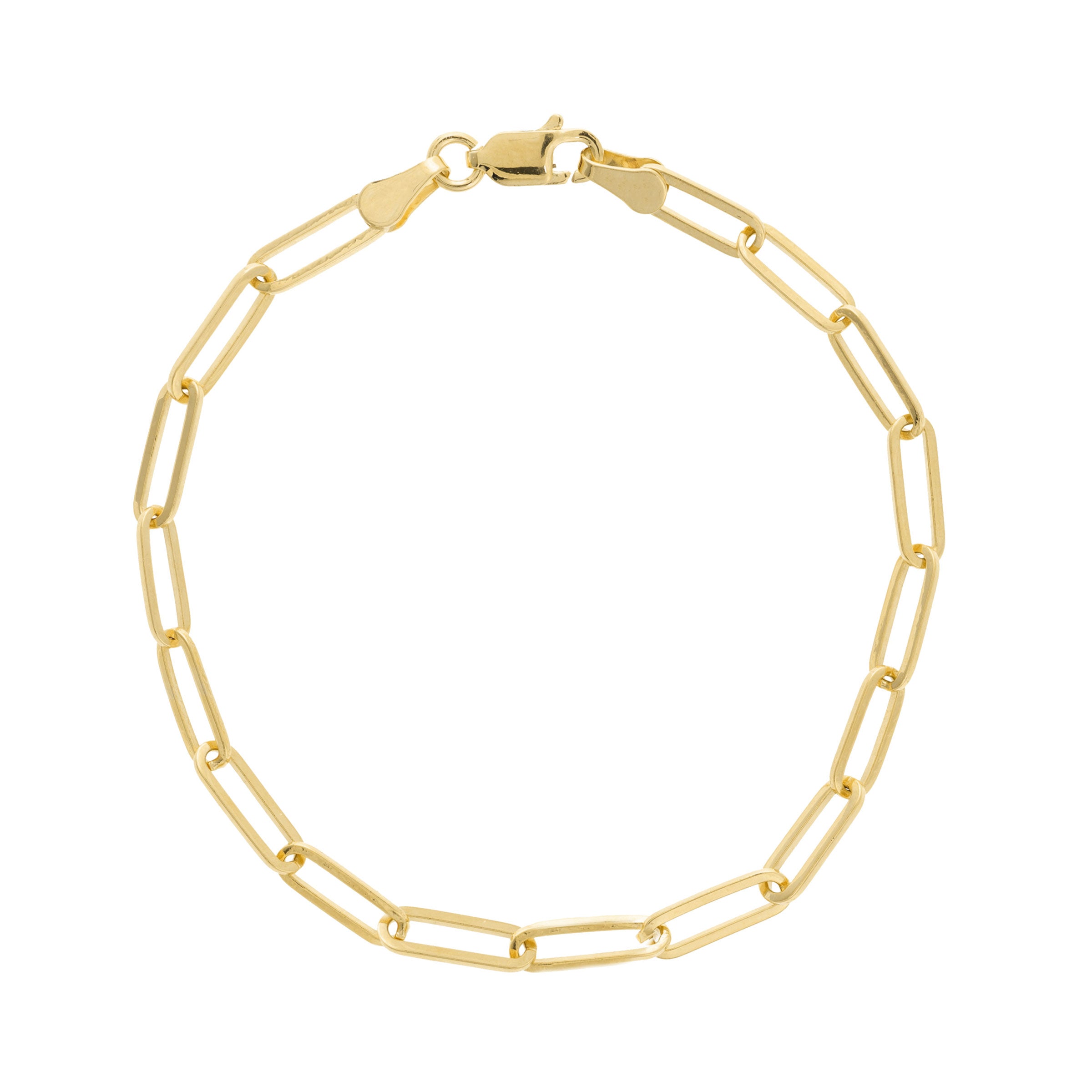 Elongated Link Chain Flexible Bracelet, 14K Yellow Gold | Gold Jewelry ...