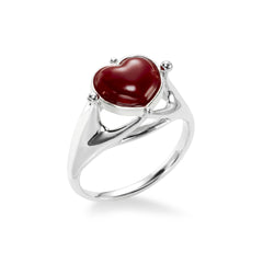 Red Enamel Heart Ring