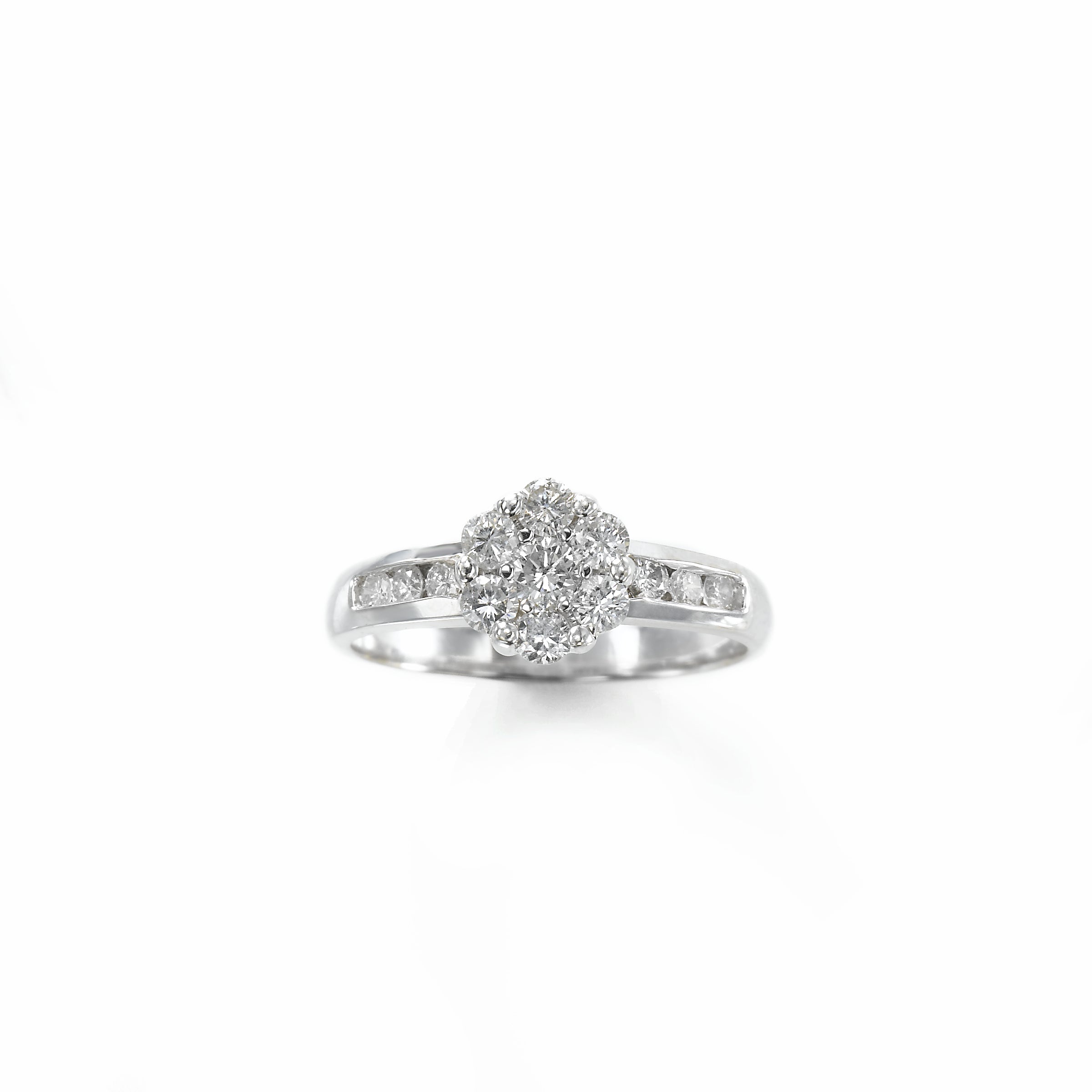 Diamond Cluster Ring, 14K White Gold – Fortunoff Fine Jewelry