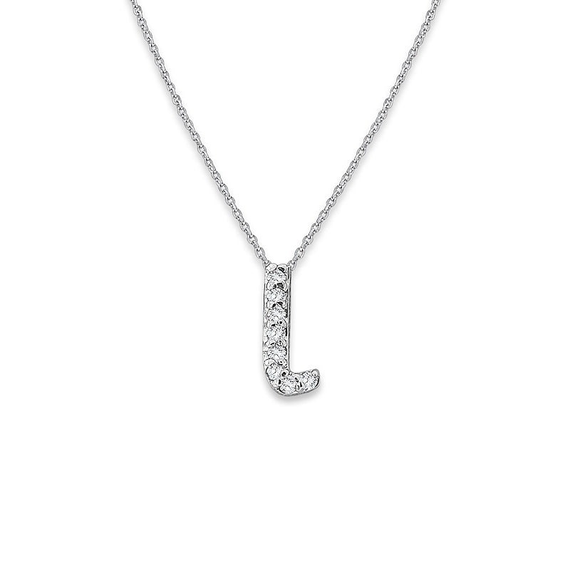 Diamond Initial Necklace, 14K White Gold – Fortunoff Fine Jewelry