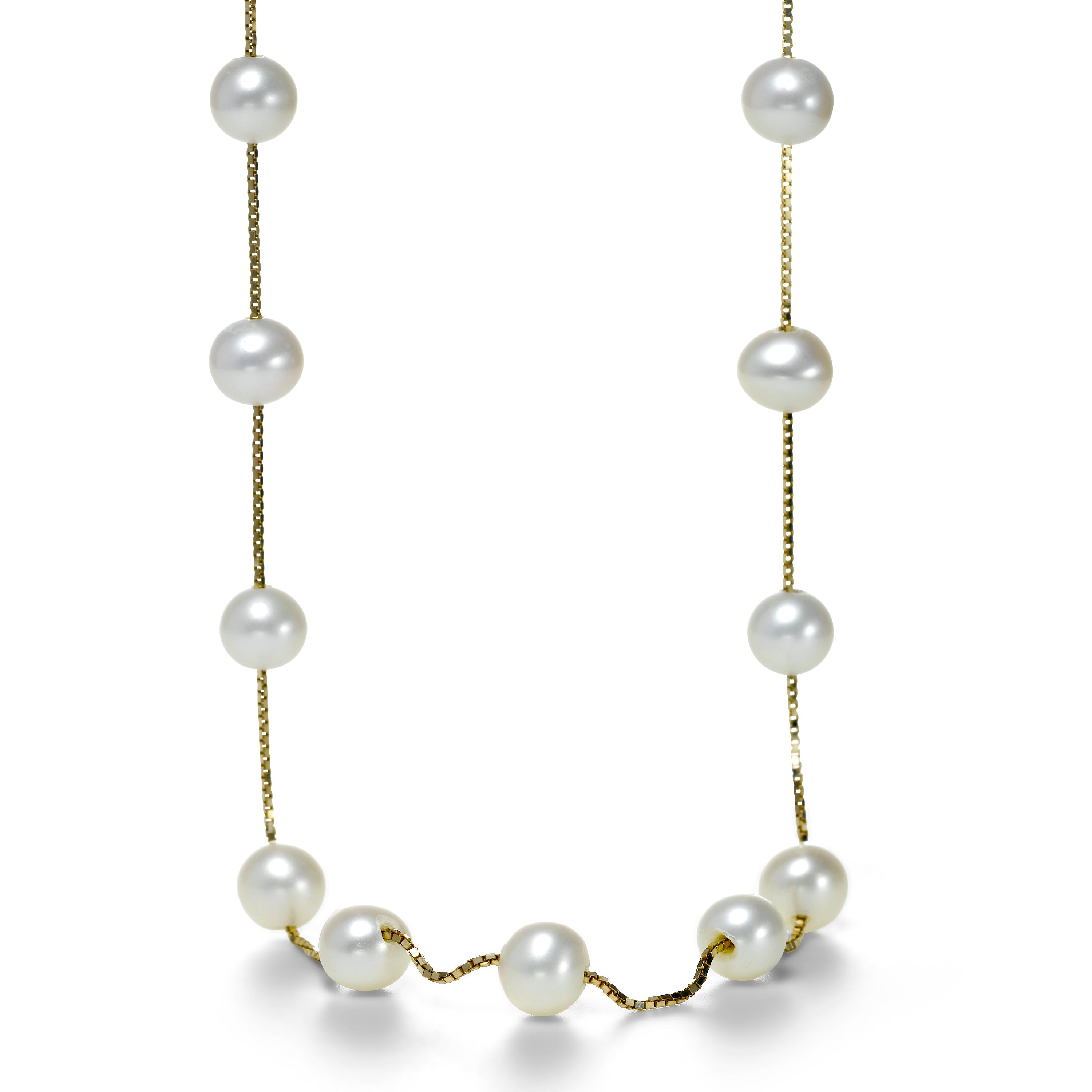 Cultured Pearl Station Necklace