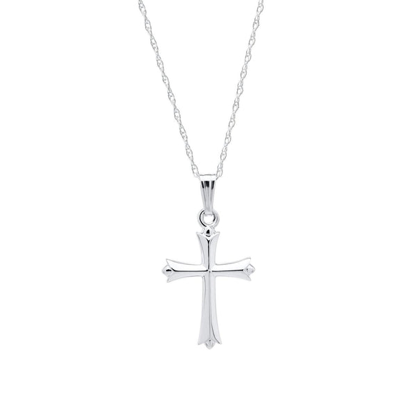Cross with Pointed Tips, 14K White Gold | Gold Jewelry Stores Long ...