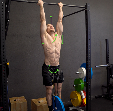 weighted chin up start position