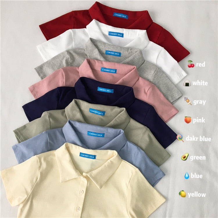 Arya' Button Up Crop Top - 8 Colours – Shop TMP