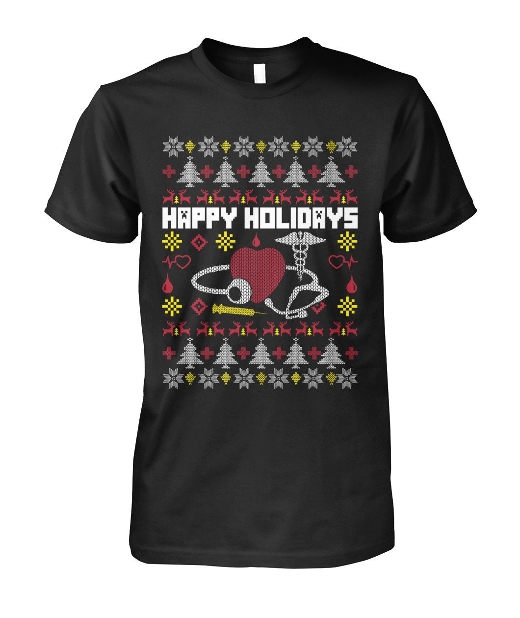 Shop Nurses Ugly Christmas Shirt Unisex Tee