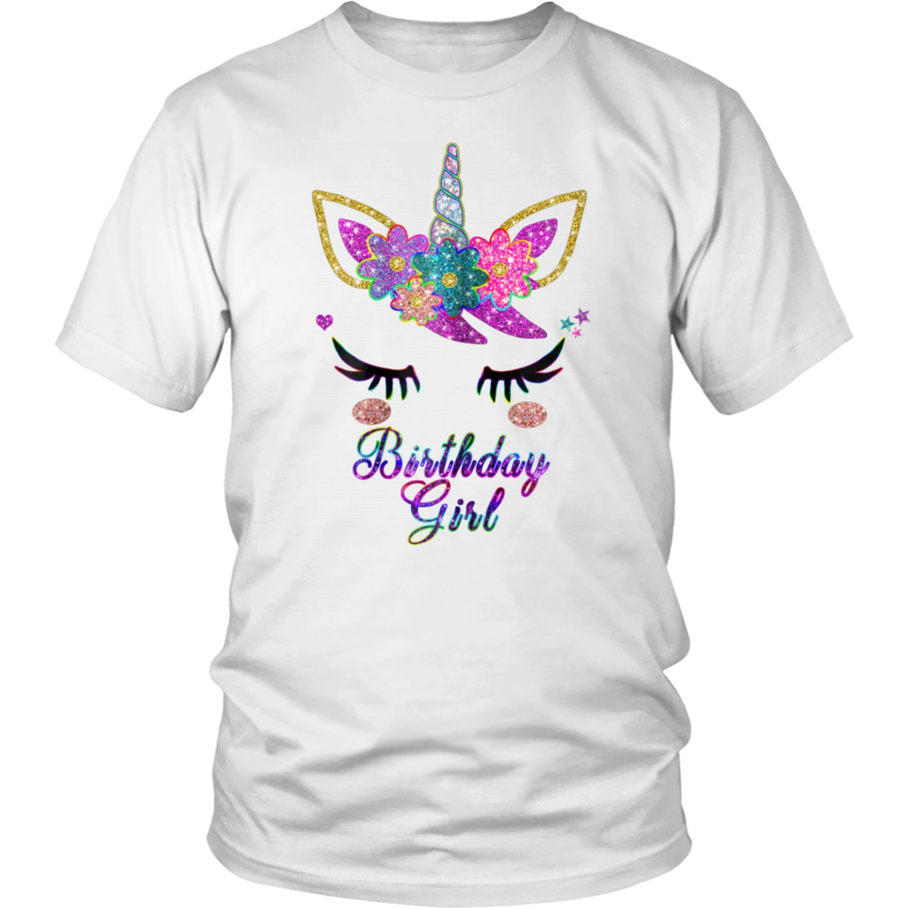 Buy Rainbow Unicorn Birthday T-shirt, Birthday Girl Out