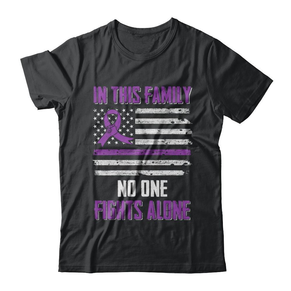 Get Here In This Family No One Fights Alone Pancreatic Cancer Shirts