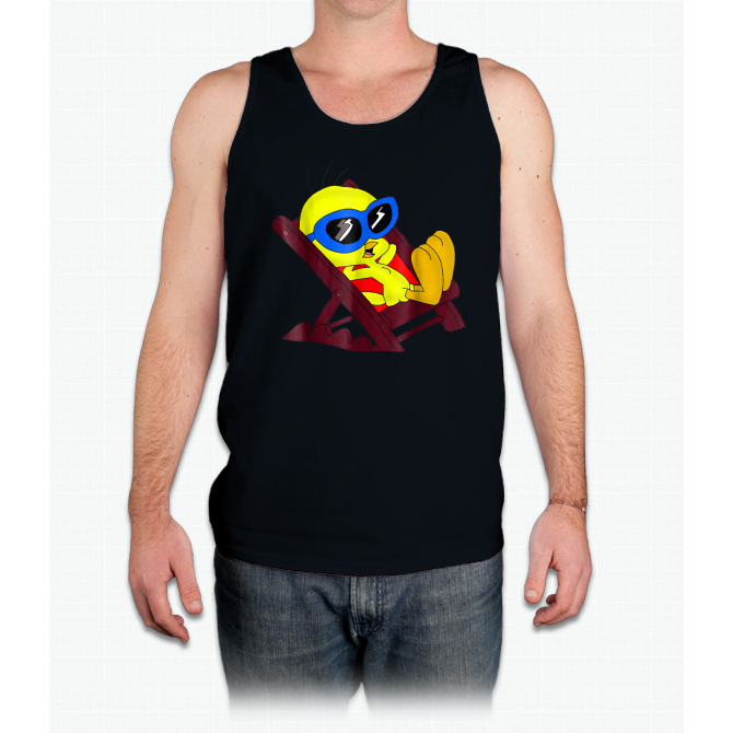 Get Here Funny Tweety-bird Cartoon T Shirt Gift S Tank Top