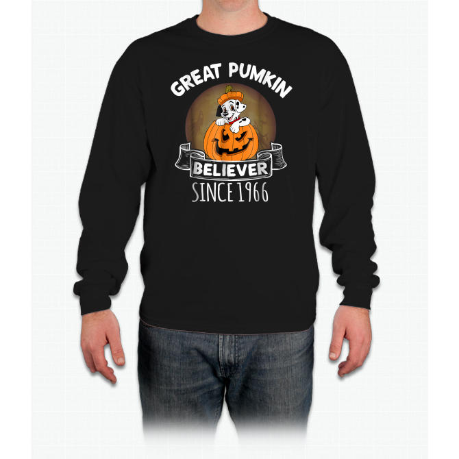 Shop Great Pumpkin Believer Since 1966 Funny T-shirt Ls Ultra 