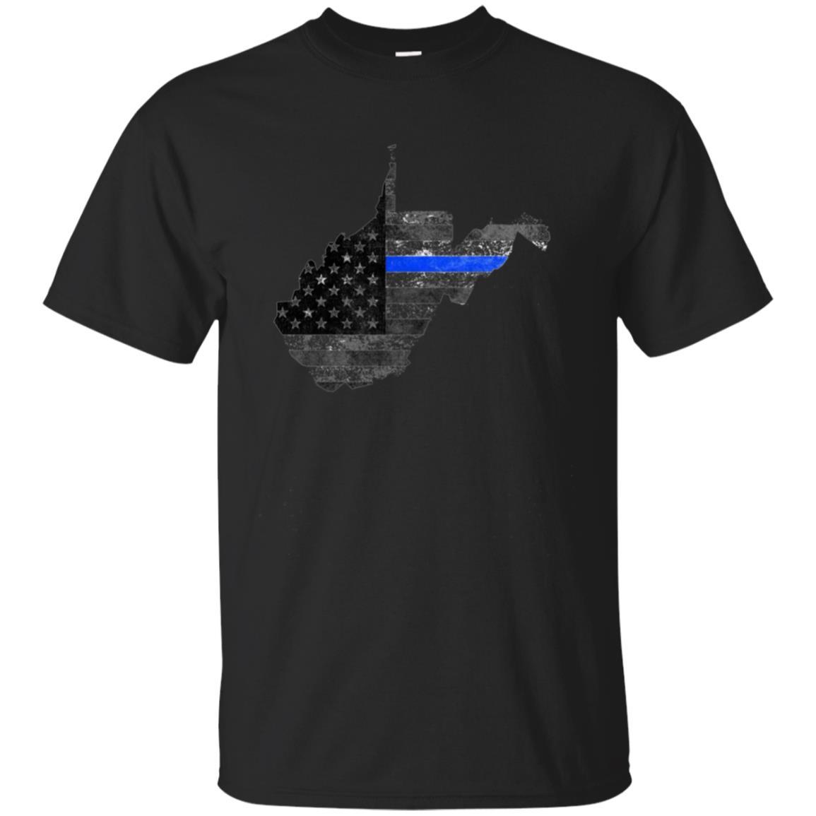 High Quality Police Thin Blue Line West Virginia Usa T Shirt