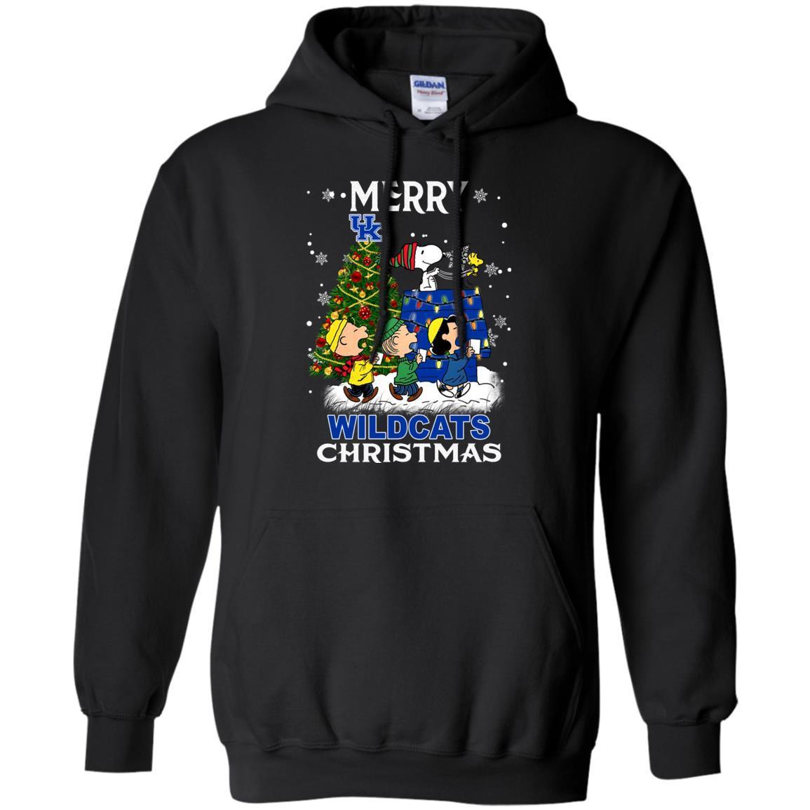 Cover Your Body With Amazing Shirt Kentucky Wildcats Snoopy And Friends Merry Christmas 