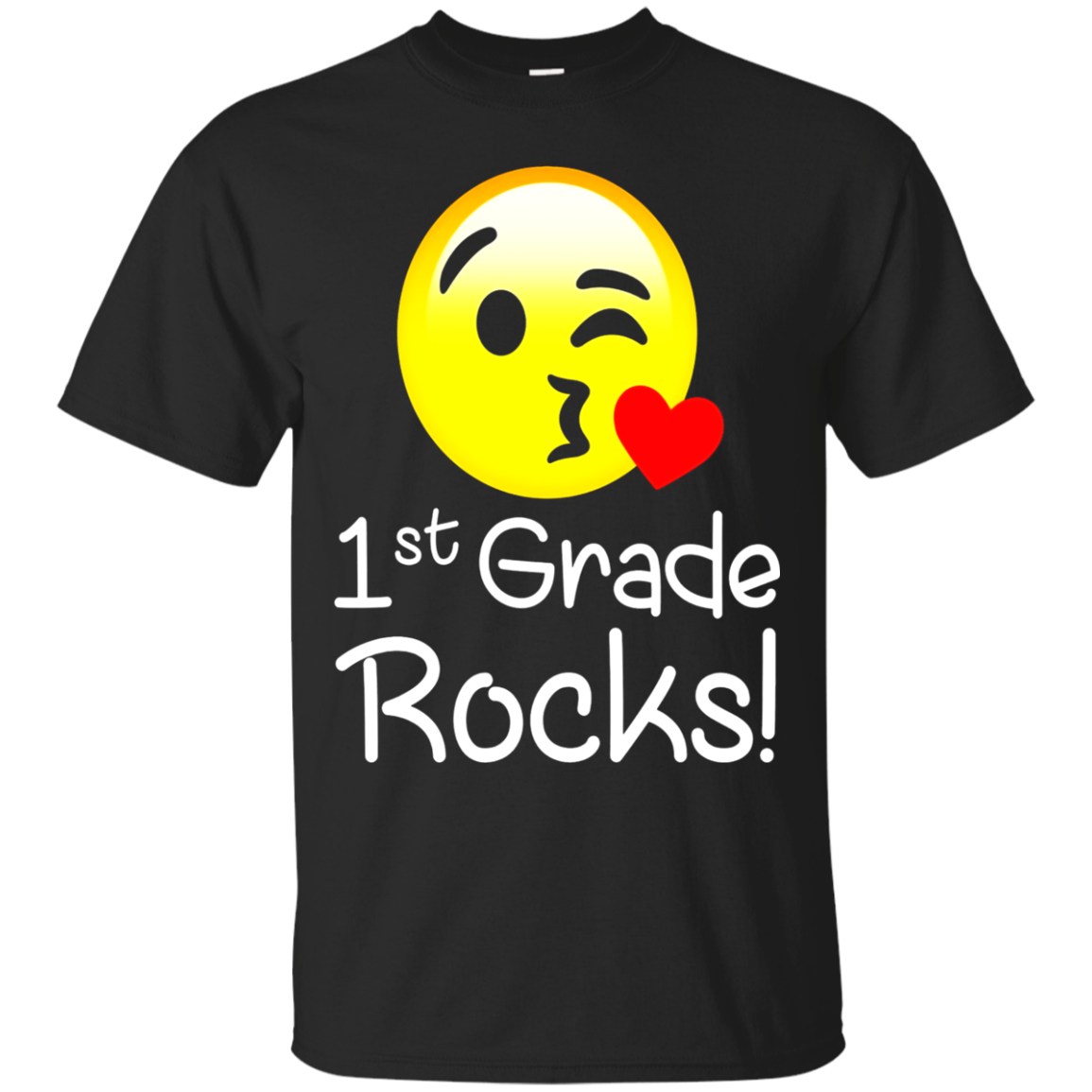 Get Here First Grade Rocks Shirt Funny 1st Grader Tea Hearts Love