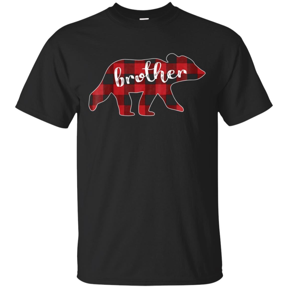 Cover Your Body With Amazing Red Plaid Brother Bear T Shirt, Matching Family Bear Plaid