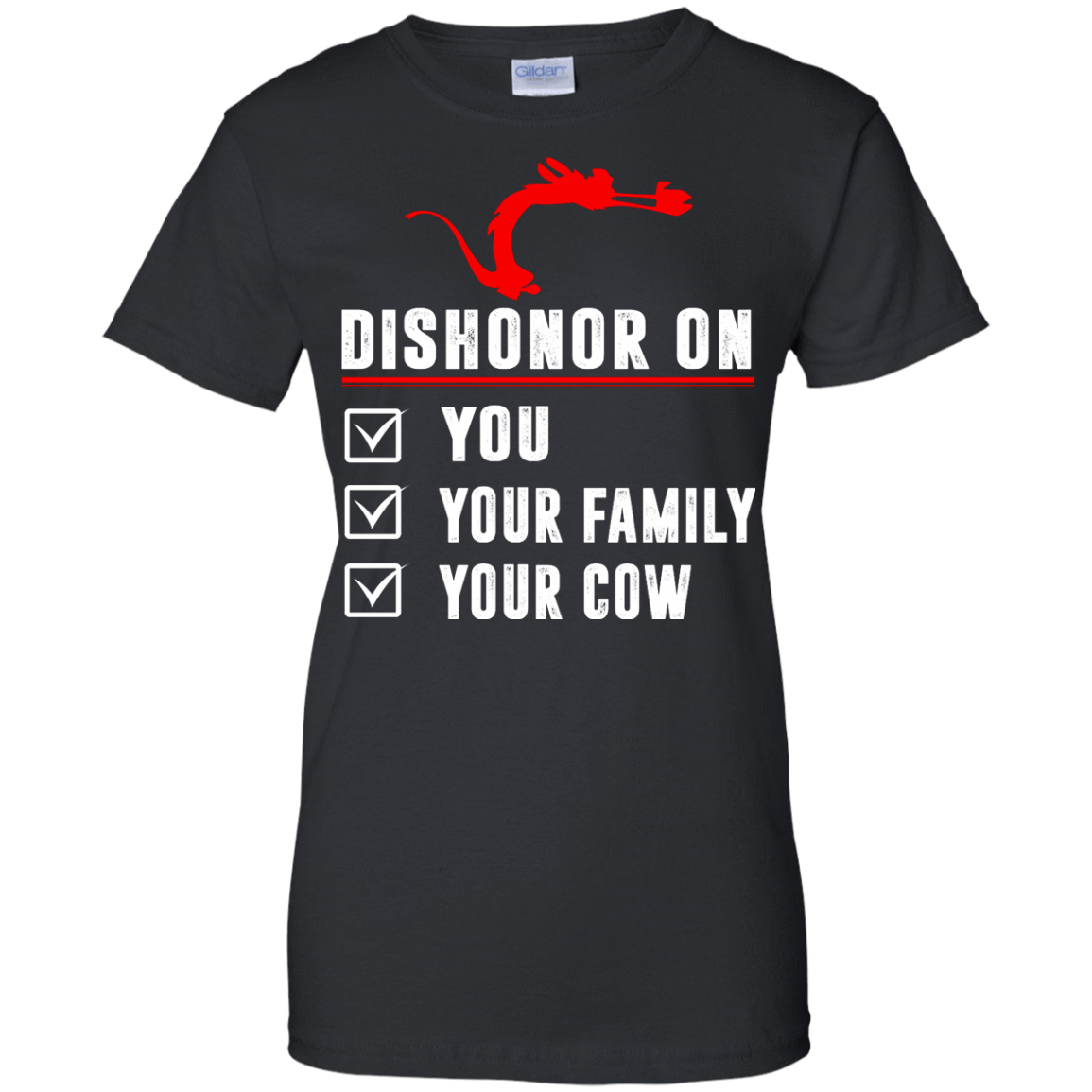 Shop Shirt Teesdiys Dishonor On You Your Family Your Cow Shirt