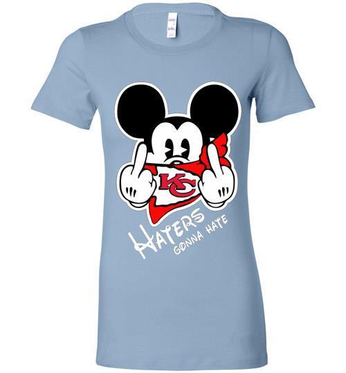  Nfl Mickey Team Kansas City Chiefs Haters Gonna Hate Bella Ts