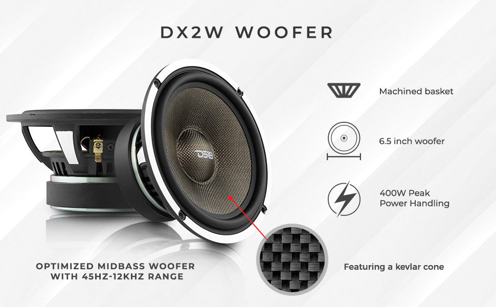 2 way premium car audio woofer sound quality component speaker system 460 watts