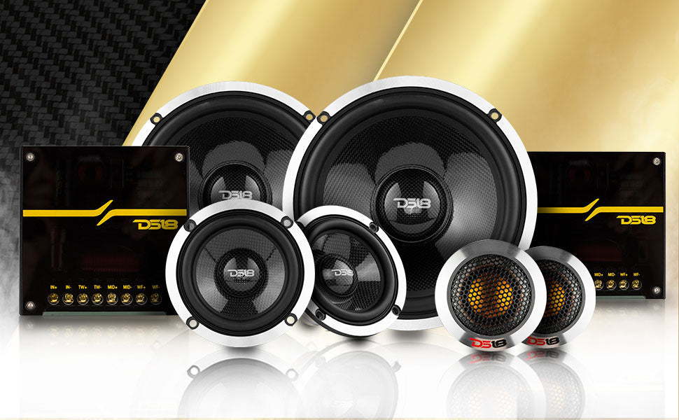 3 way neodymium car audio sound quality component speaker system