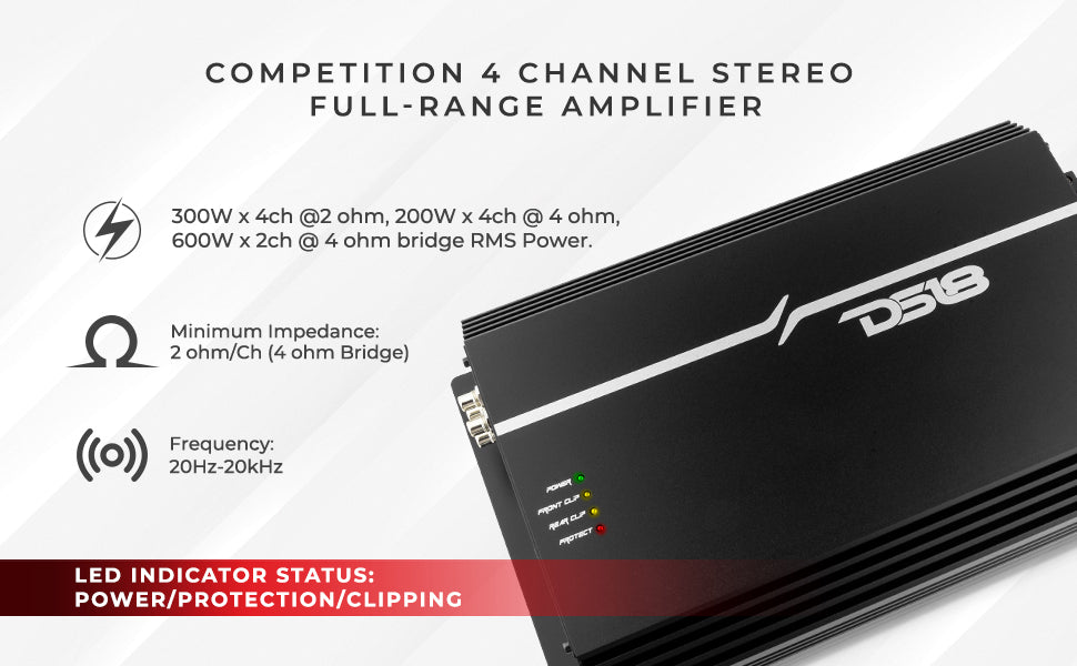 4-channel car audio amplifier