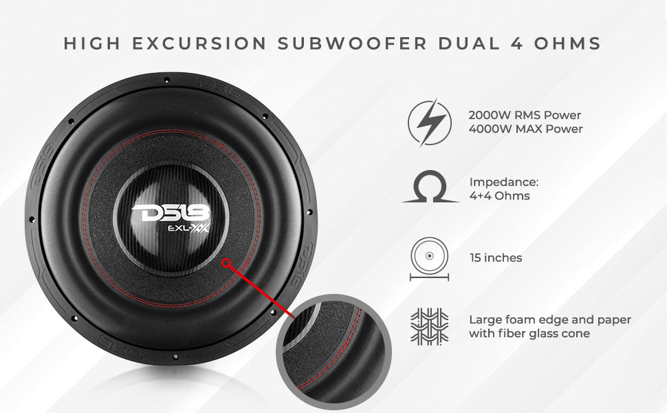 high excursion car subwoofer