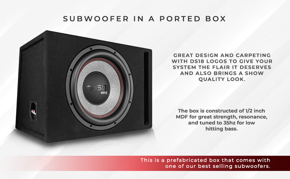 loaded enclosure bass package subwoofer