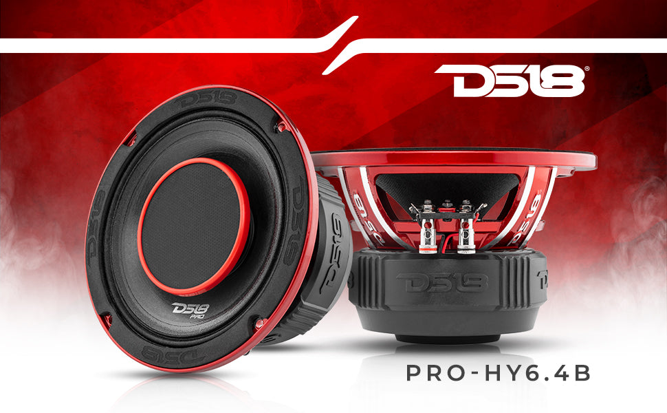 売れ筋 DS18 PRO-HY6.4MSL 6.5 Shallow Hybrid Mid-Range Car Audio Loudspeaker  with Built-in Driver and Grill Included 300W Max 150W R カー用品・バイク用品 