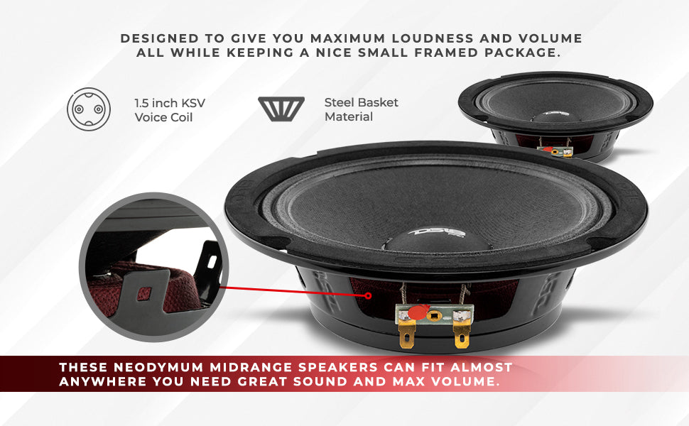 shallow neodymium mid-range loudspeaker