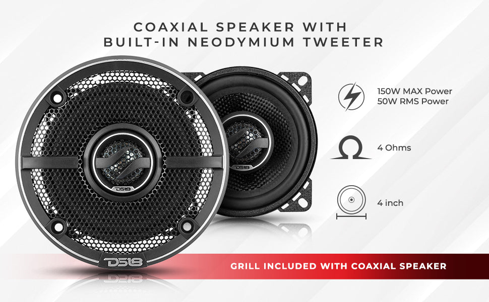 2-way coaxial speakers with kevlar cone