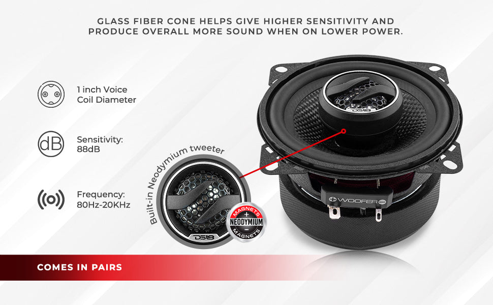 2-way coaxial speakers with kevlar cone