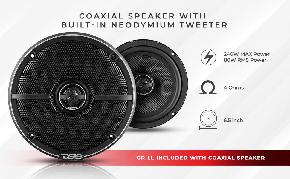 2-way coaxial speakers with kevlar cone