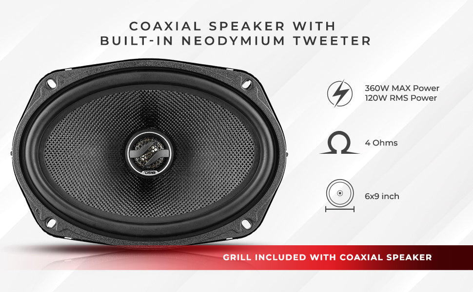 2-way coaxial speakers with kevlar cone