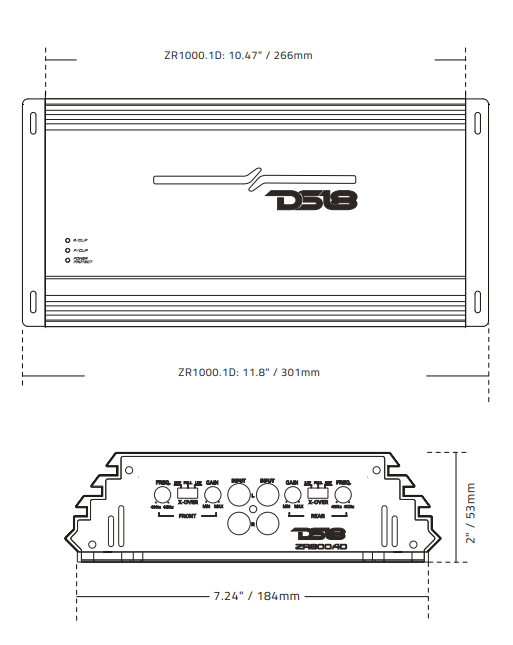 DS18 Amplifier Dimension