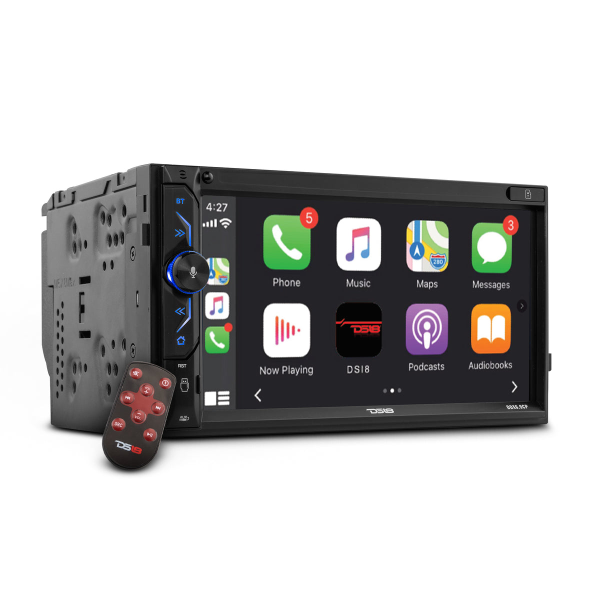 Single Din Car Stereo with iOS/Android Mirror Link,5 Touchscreen Autoradio  with Bluetooth, Car Radio with Fast Charging FM Radio,Dual USB AUX-in +
