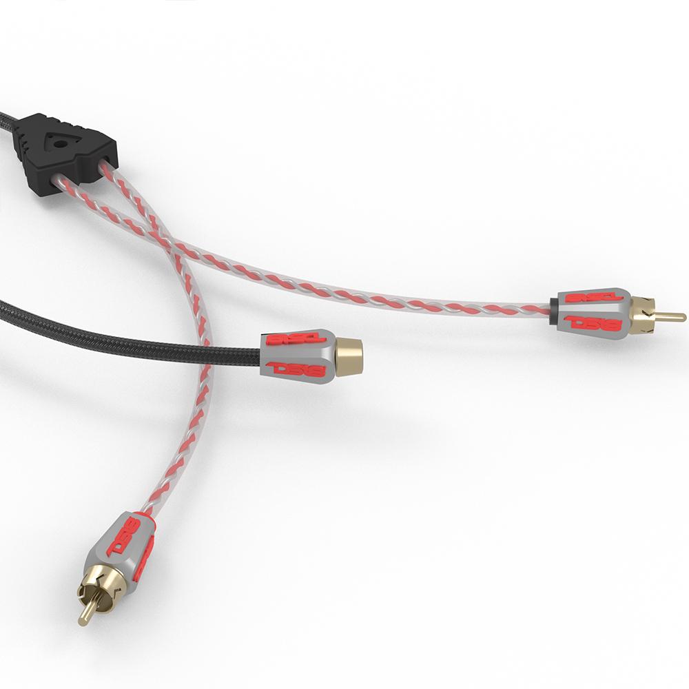 MyCableMart - Cable subwoofer de 1 cable de 18 AWG (1 RCA a 2 conexiones de  altavoz Pos/Neg)