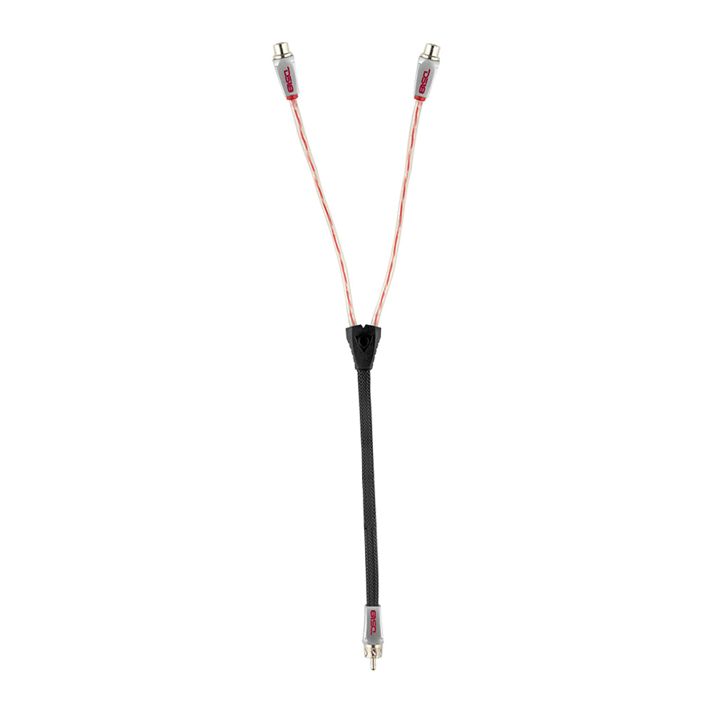 MyCableMart - Cable subwoofer de 1 cable de 18 AWG (1 RCA a 2 conexiones de  altavoz Pos/Neg)