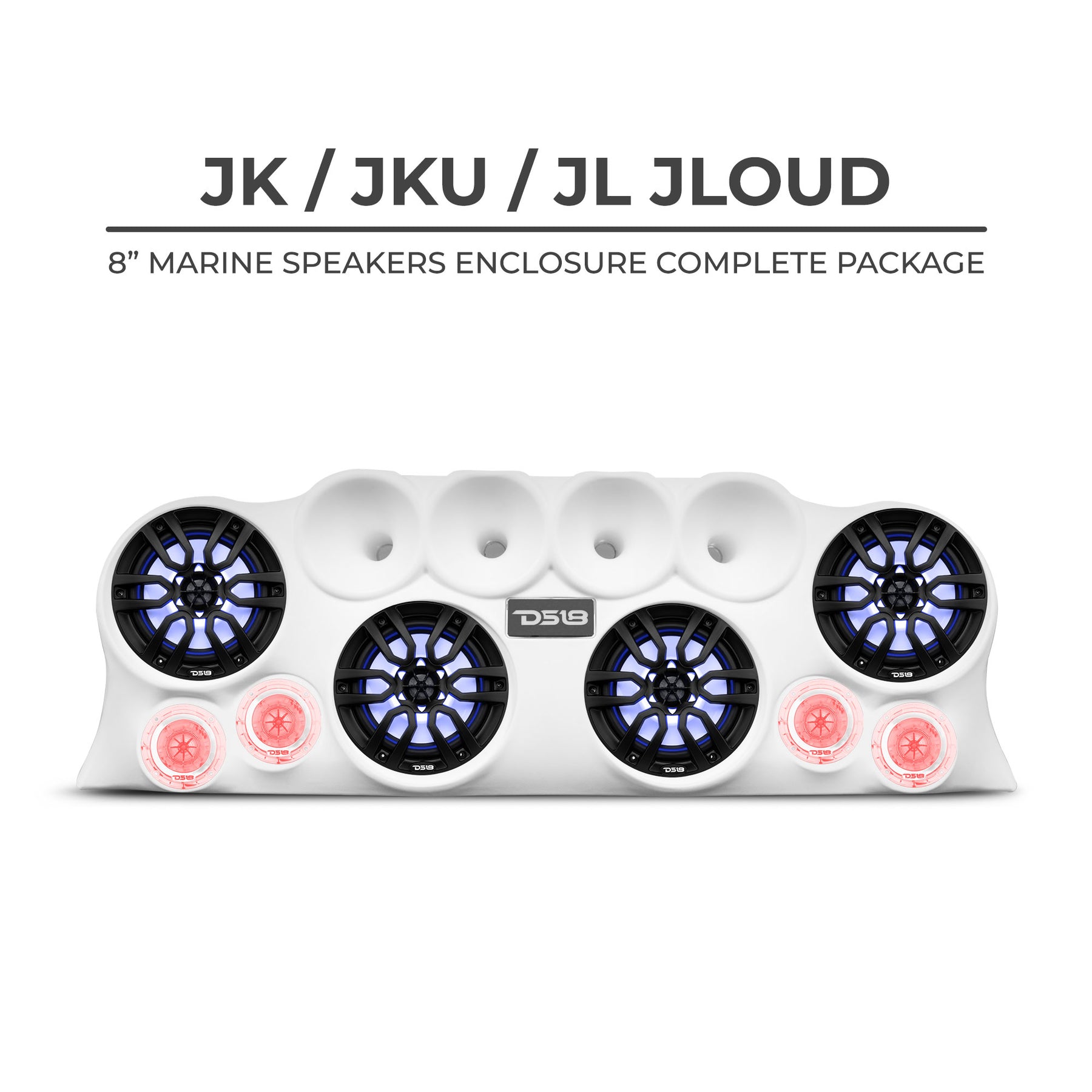 DS18 Loaded/JLOUD Jeep Wrangler JK/JKU/JL Loaded Sound Bar System best sound  audio system for Jeep Wrangler