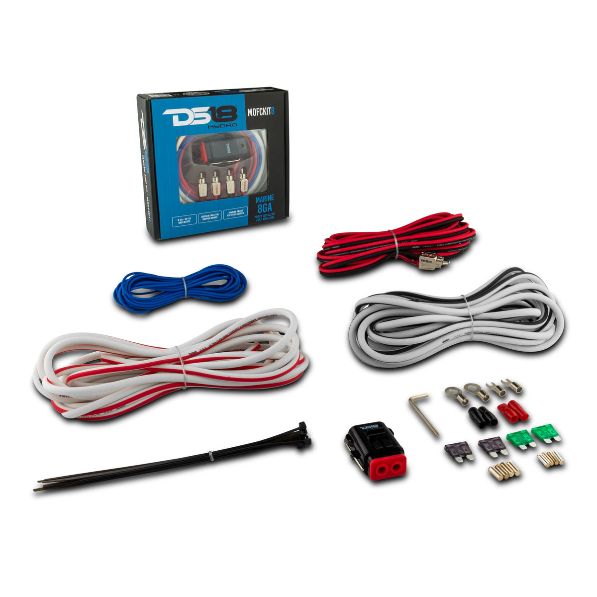 8-GA OFC 100% Copper Amplifier Installation Kit