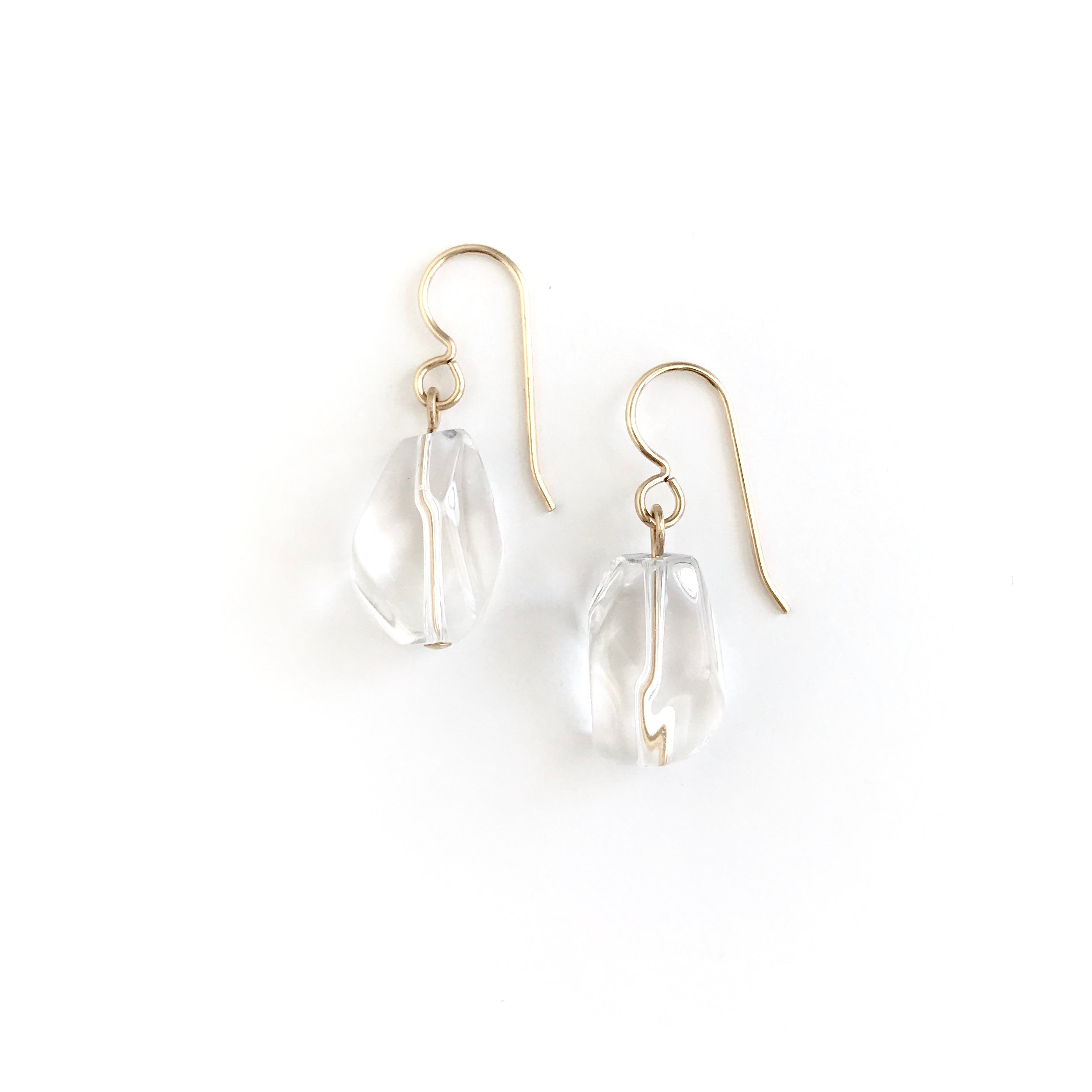 Quartz Single Nugget Earring