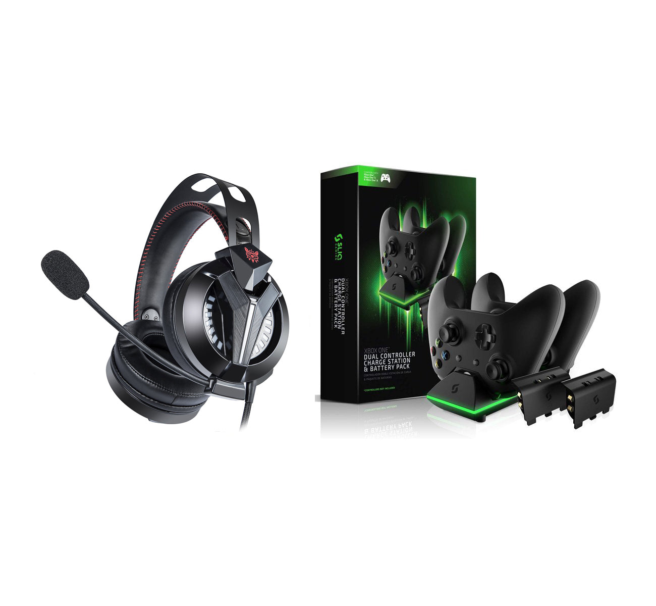 xbox one wireless headset with charging station