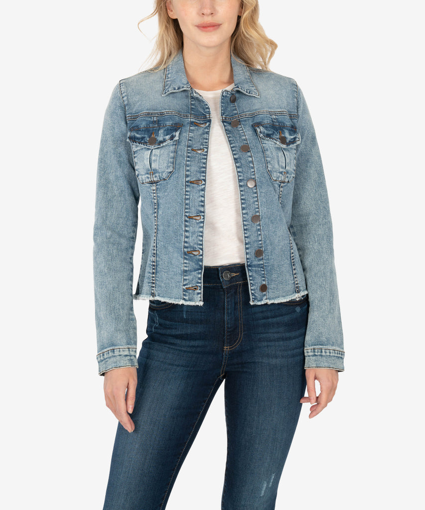 Pink Washed Denim Jacket – Dawson & Daisy Boutique