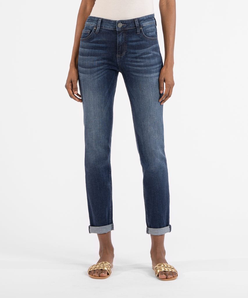 As Is KUT from the Kloth Catherine Straight-Leg Colored Jeans 