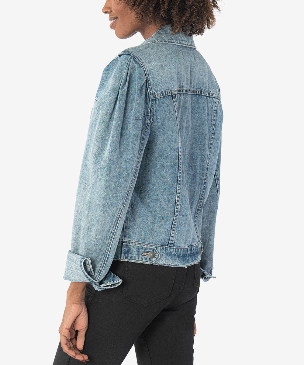 levi's puff sleeve denim jacket