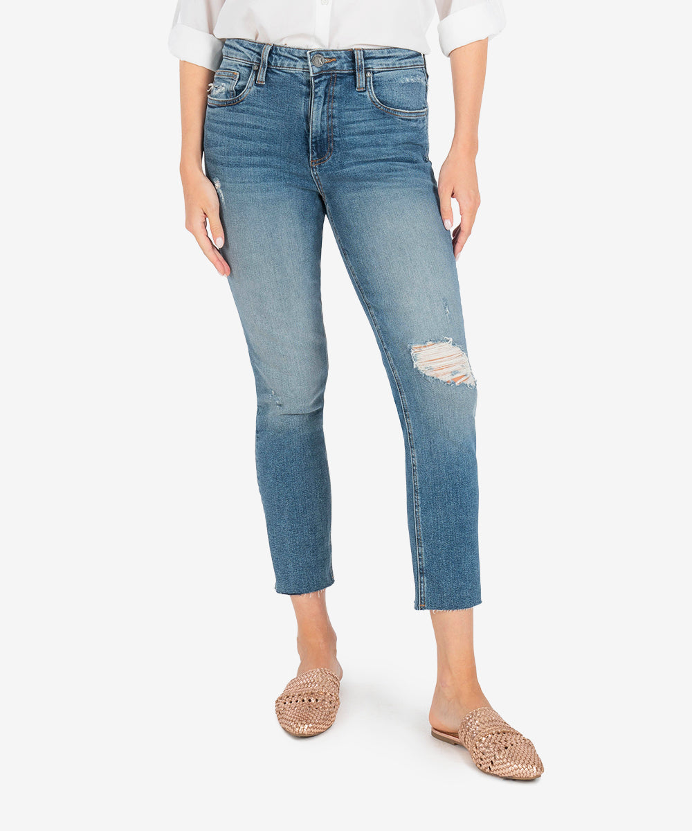 Image of Rachael High Rise Mom Jean (Noticable Wash)