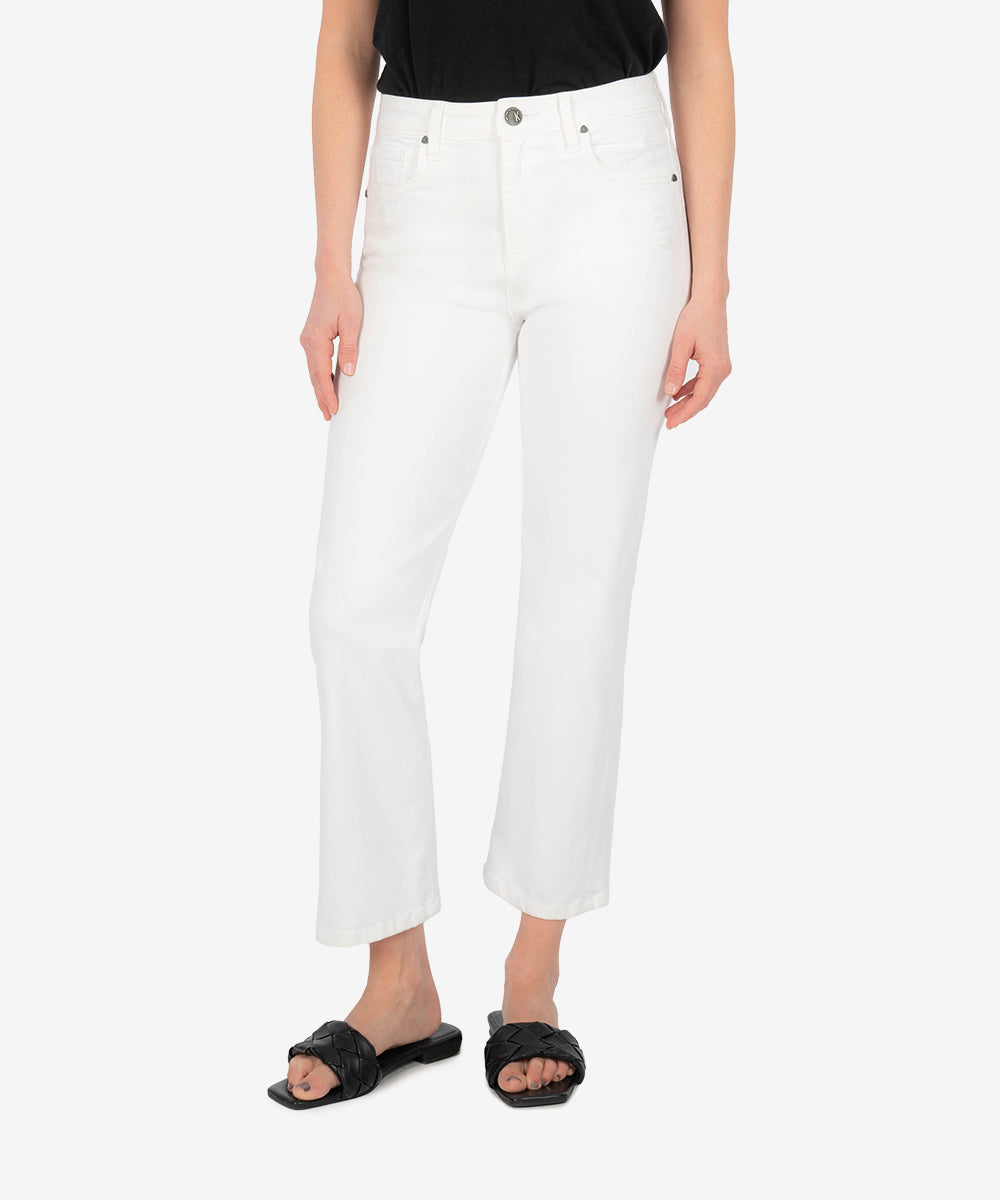 Image of Elizabeth High Rise Crop Straight Leg (Optic White)