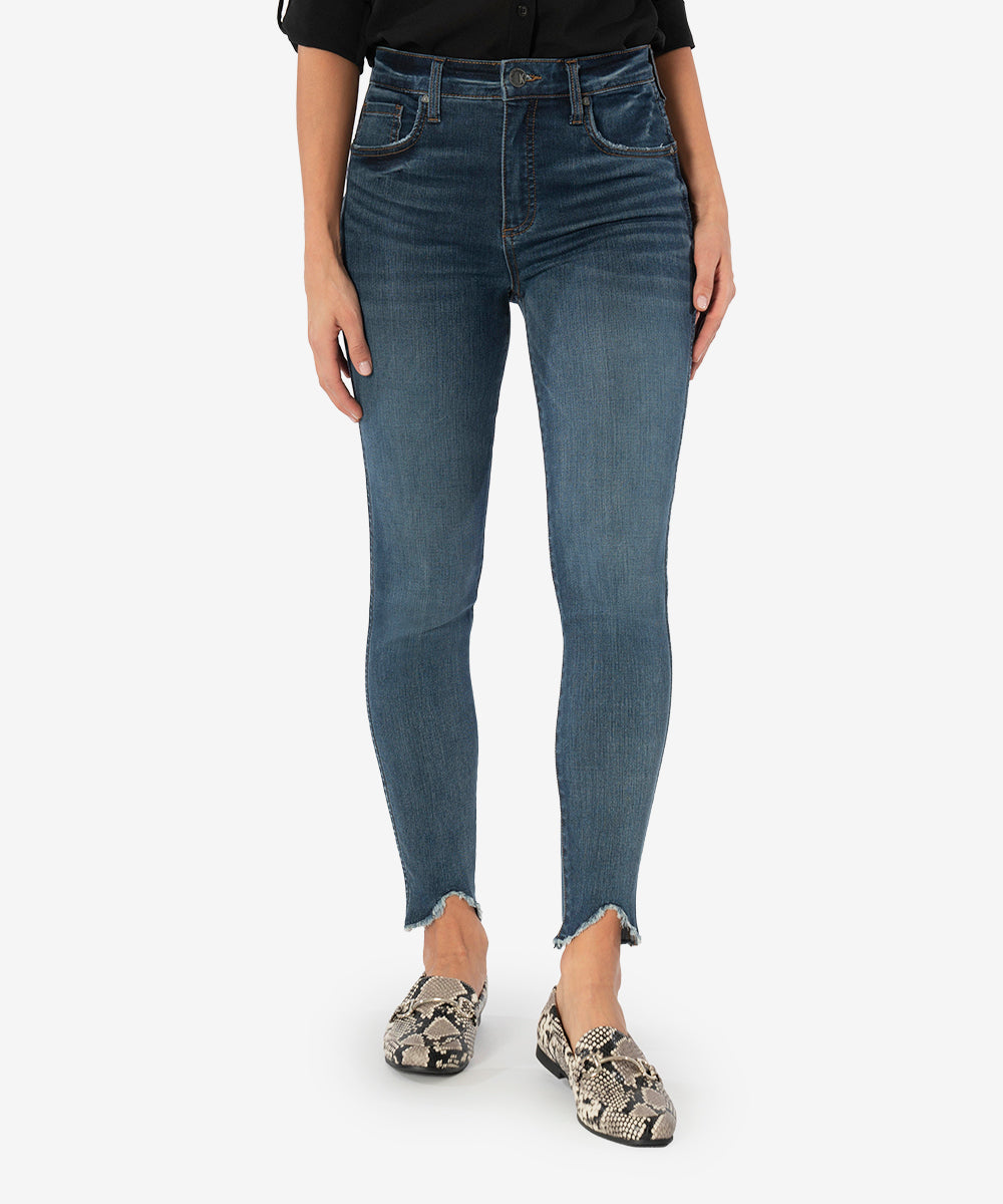 Image of Connie High Rise Fab Ab Slim Fit Ankle Skinny (Crucial Wash) - Final Sale