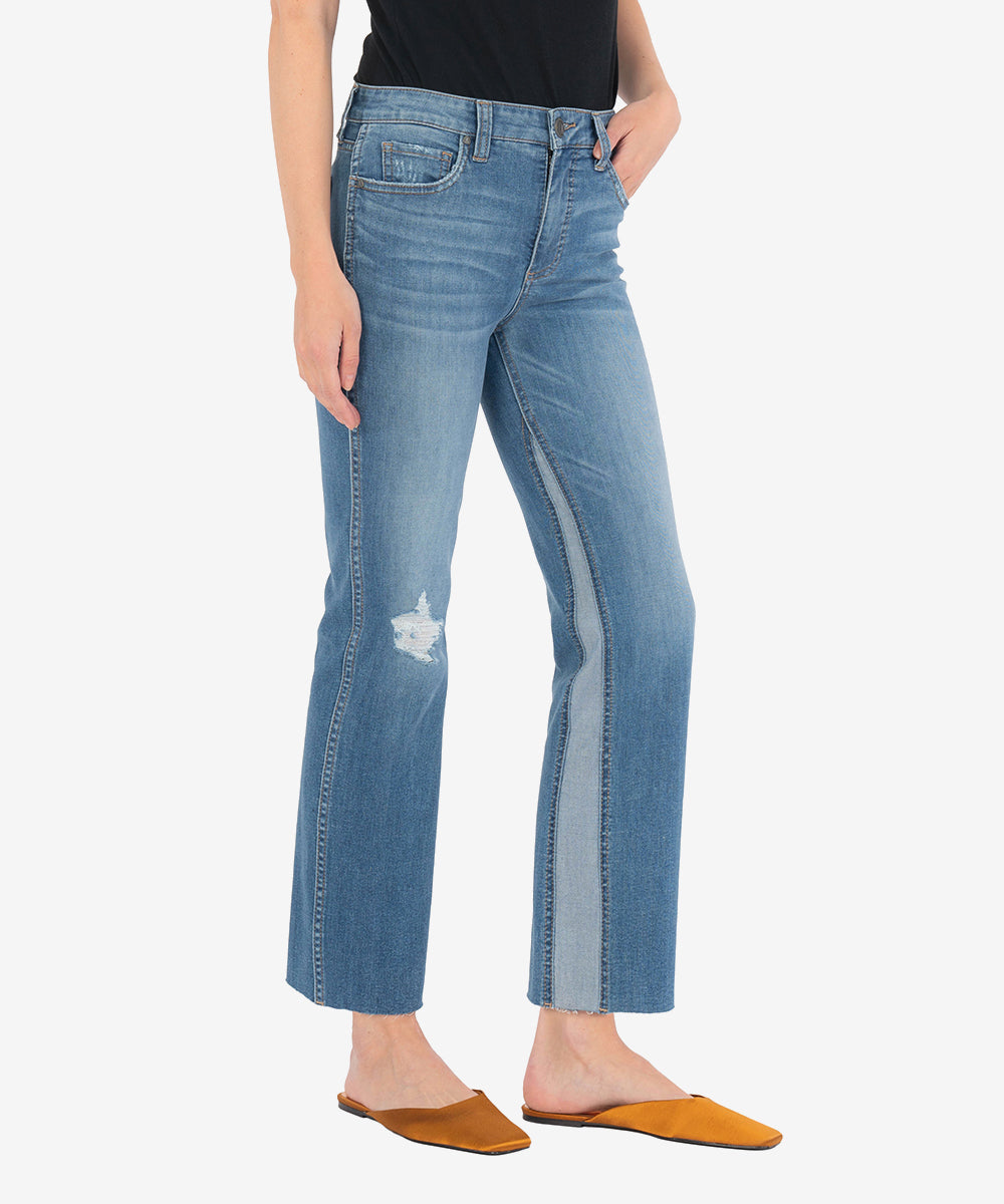 Image of Kelsey High Rise Fab Ab Ankle Flare (Eco Friendly - Spacious Wash)
