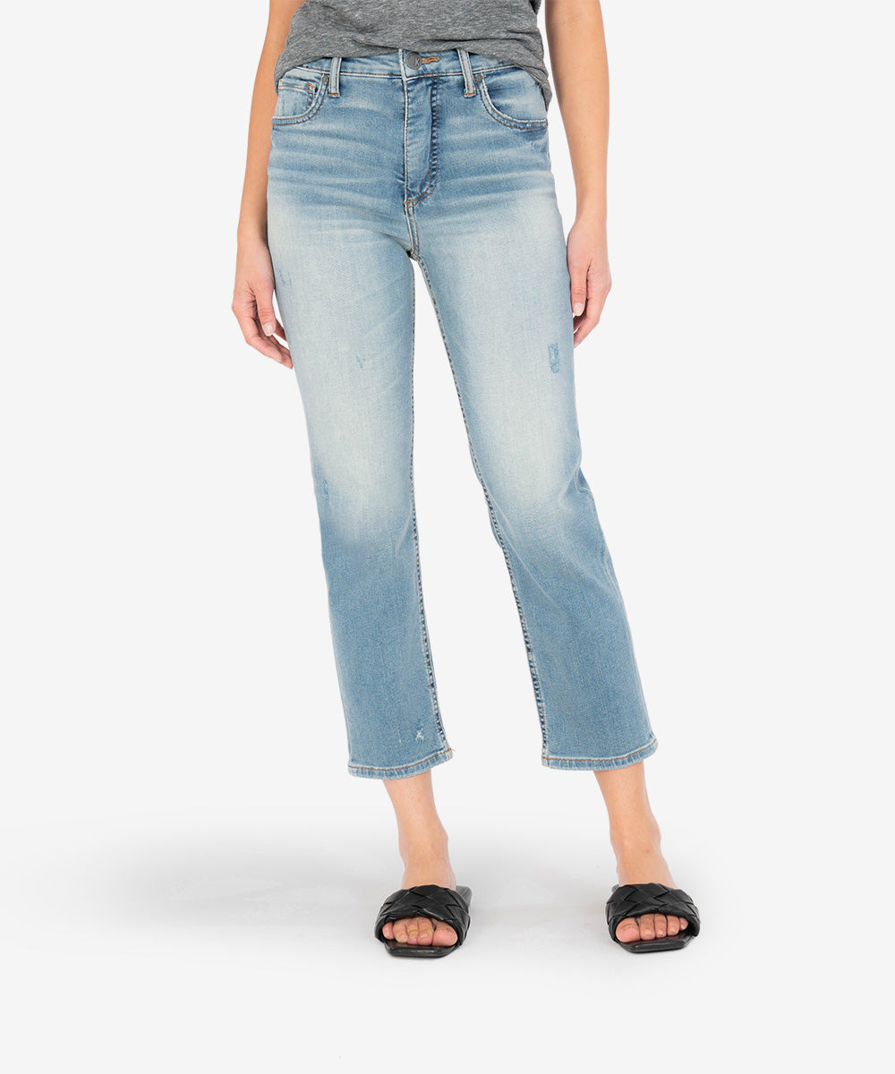 Image of Elizabeth High Rise Fab Ab Straight Crop (Defiant Wash)