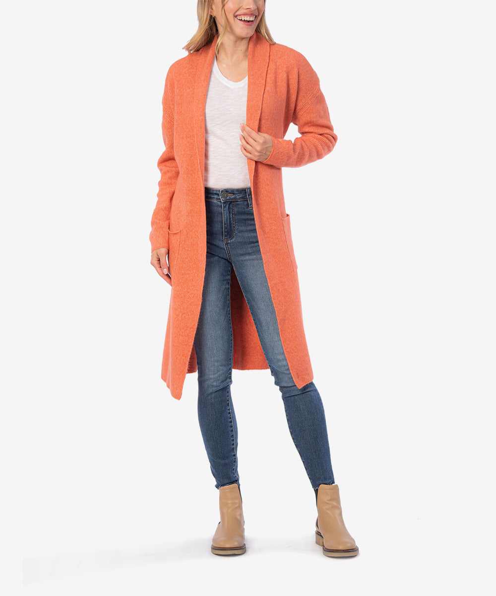 Image of Vivianne Cozy Long Duster Cardigan (Clay)