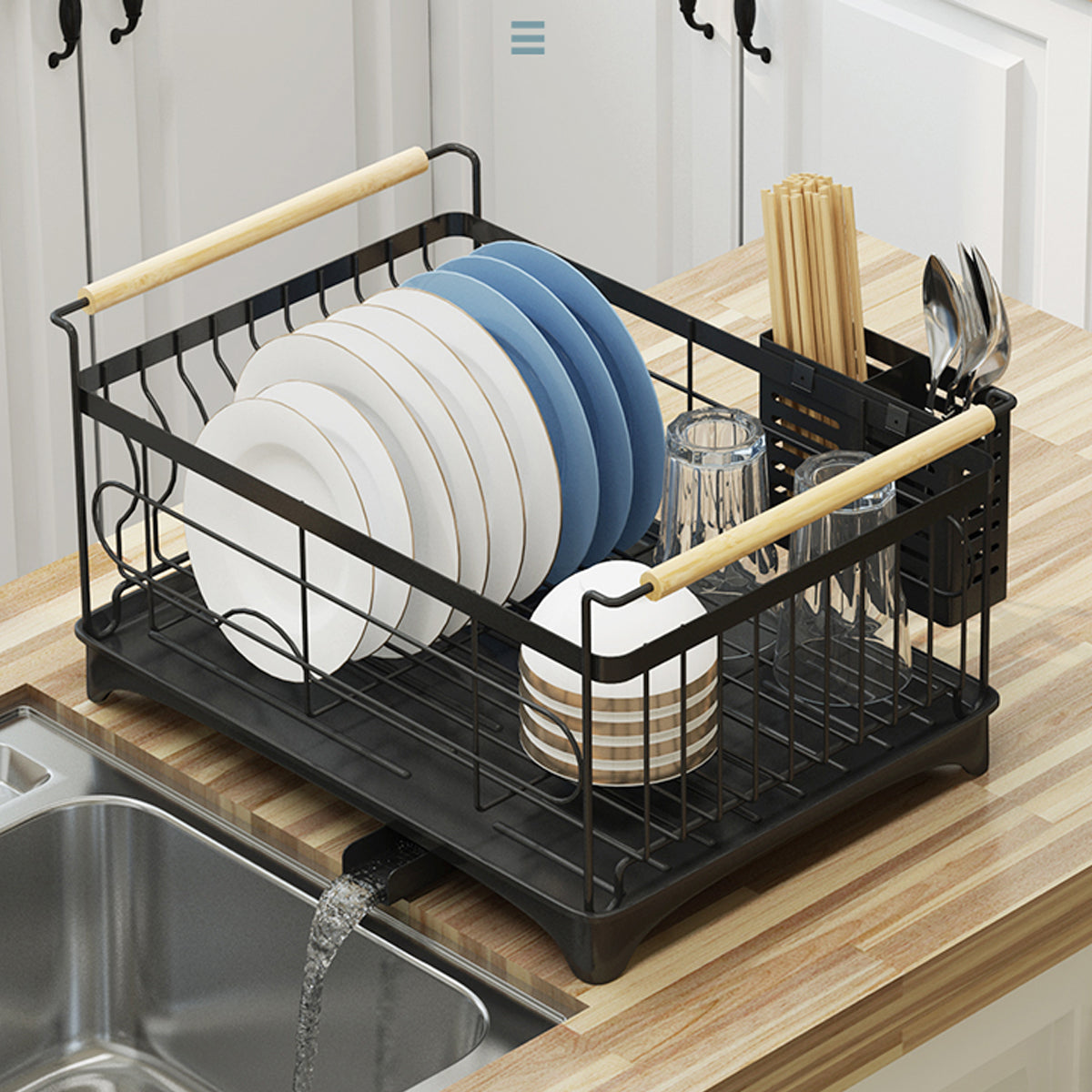 stainless steel dish rack large