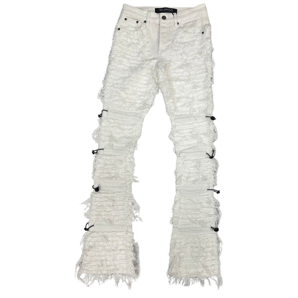 Valabasas “Defiant” White Stacked Jeans – Era Clothing Store