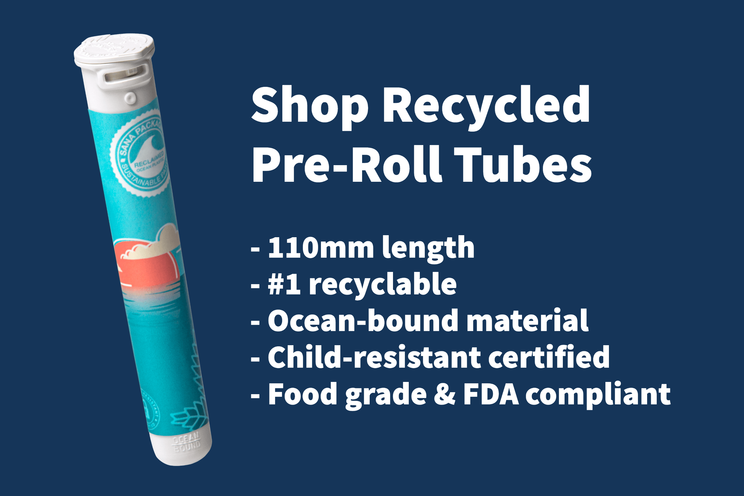 Recycled PET Pre Roll Tubes
